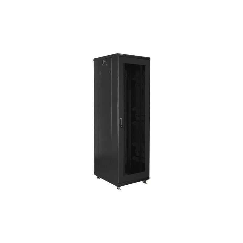 Szafa instalacyjna Rack stojąca 19" 42U 600x800 czarna drzwi… | PartsPC.pl