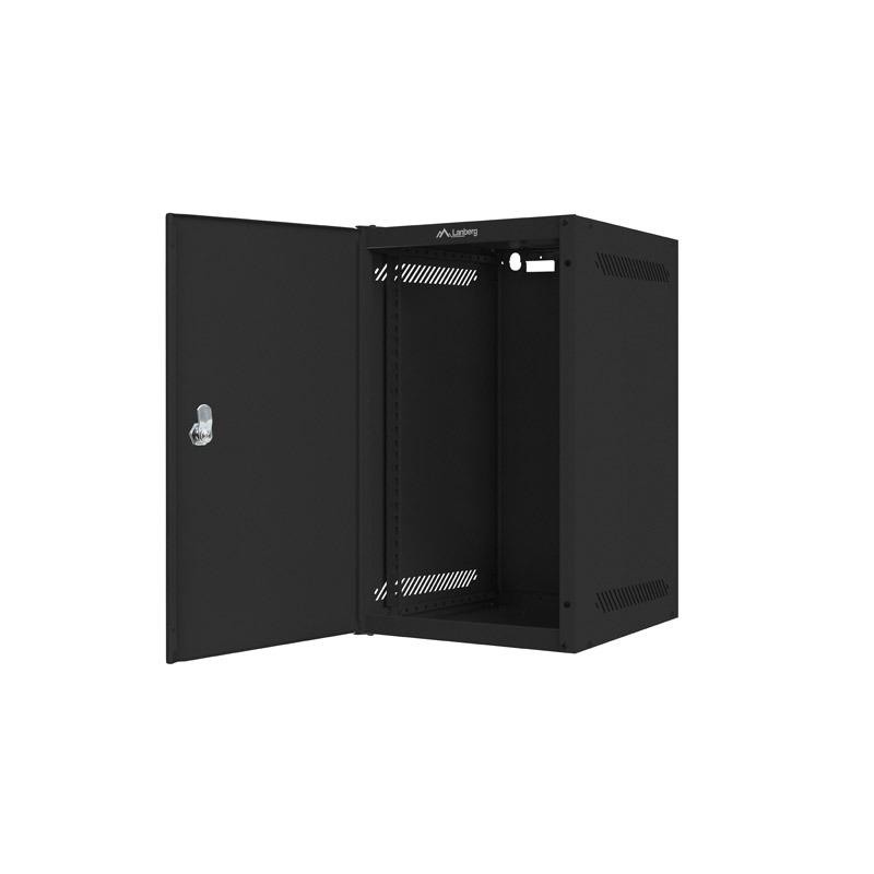 Szafa instalacyjna Rack wisząca 10" 9U 280x310mm czarna Lanberg (flat pack)