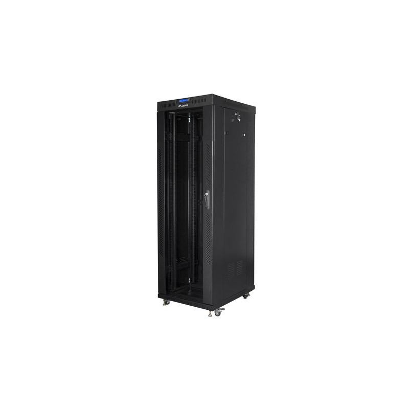 Szafa instalacyjna Rack stojąca 19" 37U 600x800 czarna drzwi… | PartsPC.pl