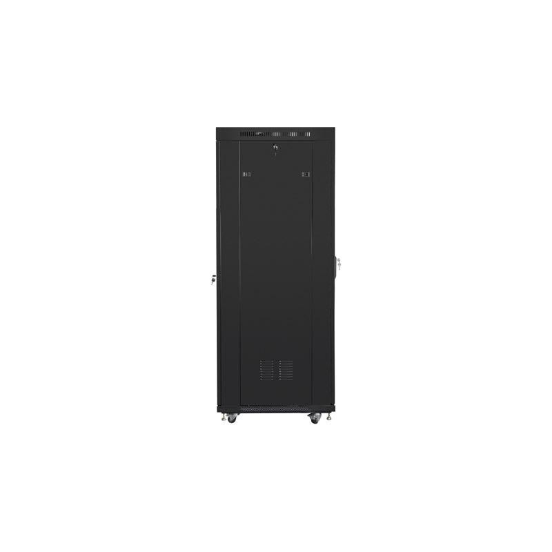 Szafa instalacyjna Rack stojąca 19" 37U 600x800 czarna drzwi perforowane