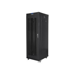 Szafa instalacyjna Rack stojąca 19" 37U 600x800 czarna drzwi perforowane