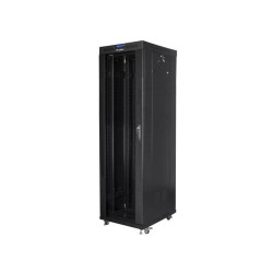 Szafa instalacyjna Rack stojąca 19" 42U 600x800 czarna drzwi… | PartsPC.pl