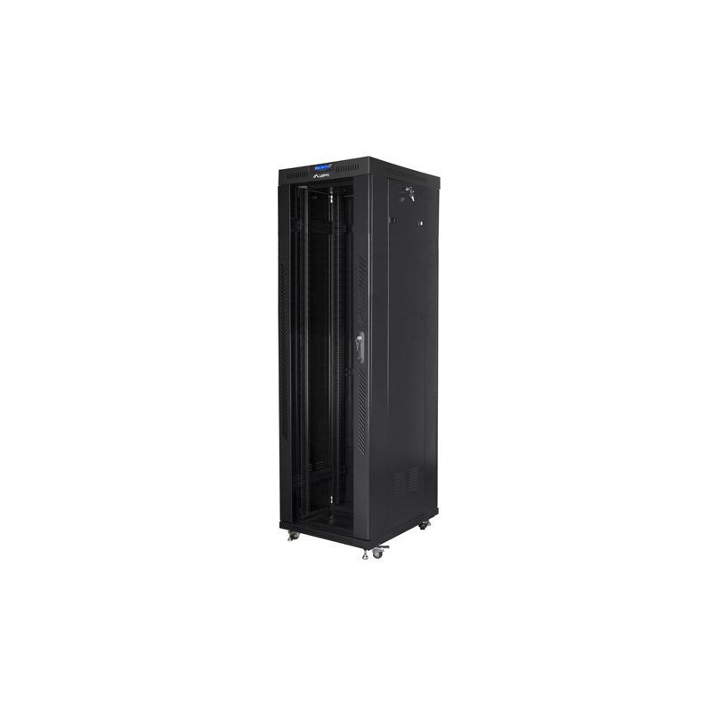 Szafa instalacyjna Rack stojąca 19" 42U 600x800 czarna drzwi… | PartsPC.pl