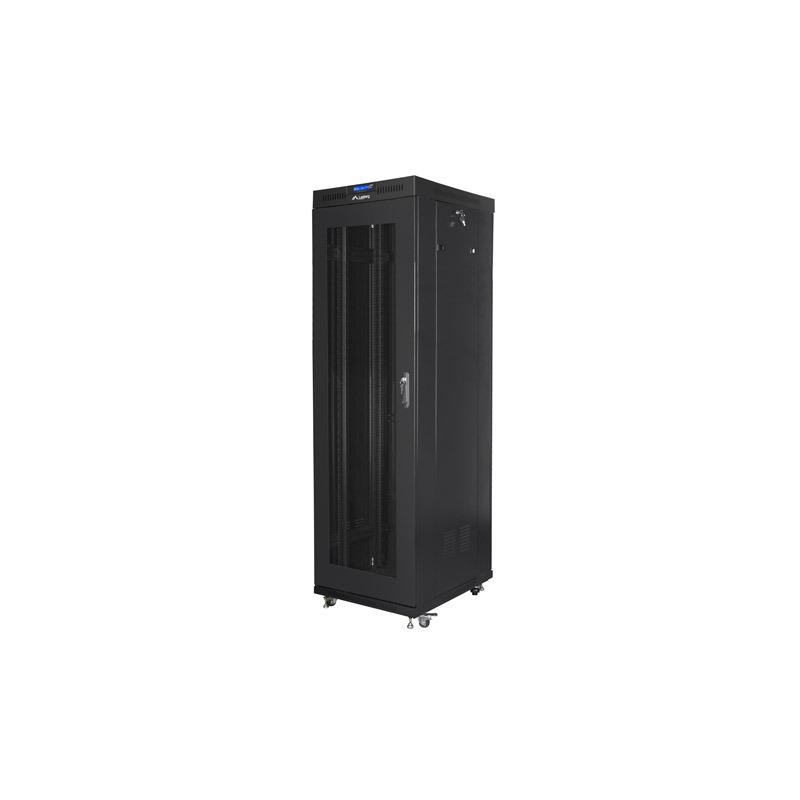 Szafa instalacyjna Rack stojąca 19" 42U 600x800 czarna drzwi… | PartsPC.pl