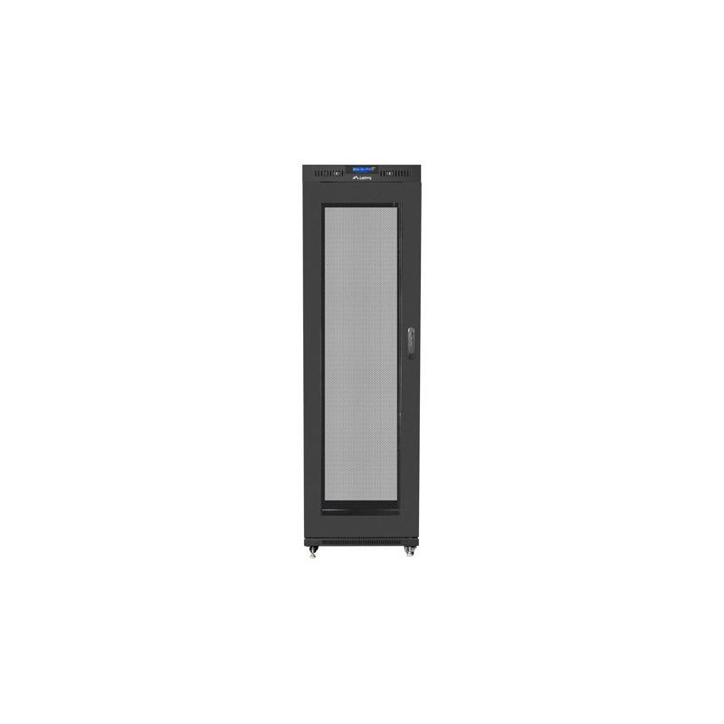 Szafa instalacyjna Rack stojąca 19" 42U 600x800 czarna drzwi… | PartsPC.pl