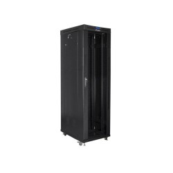 Szafa instalacyjna Rack stojąca 19" 42U 600x1000 czarna drzw… | PartsPC.pl