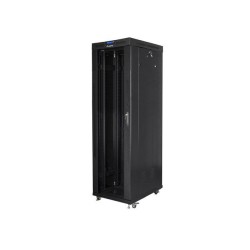 Szafa instalacyjna Rack stojąca 19" 42U 600x1000 czarna drzw… | PartsPC.pl