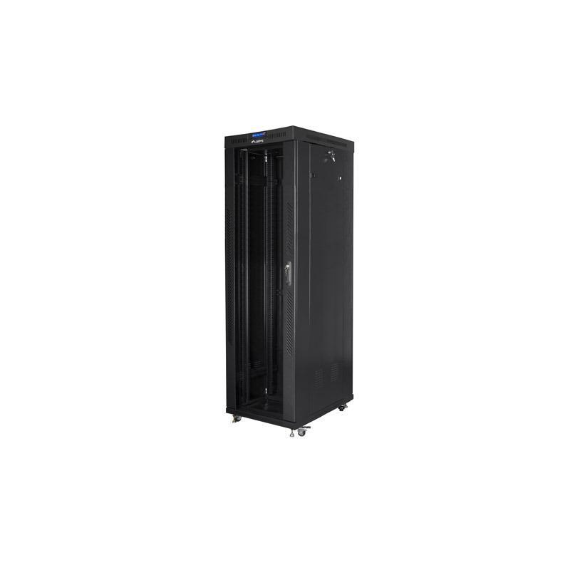 Szafa instalacyjna Rack stojąca 19" 42U 600x1000 czarna drzw… | PartsPC.pl