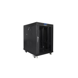 Szafa instalacyjna Rack stojąca 19" 15U 600x800 czarna drzwi… | PartsPC.pl