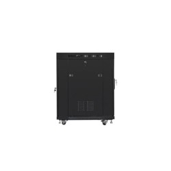 Szafa instalacyjna Rack stojąca 19" 15U 600x800 czarna drzwi… | PartsPC.pl