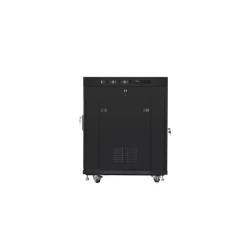 Szafa instalacyjna Rack stojąca 19" 15U 600x800 czarna drzwi… | PartsPC.pl