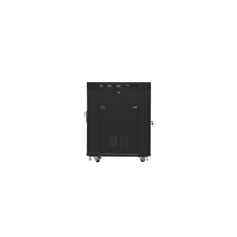 Szafa instalacyjna Rack stojąca 19" 15U 600x800 czarna drzwi… | PartsPC.pl