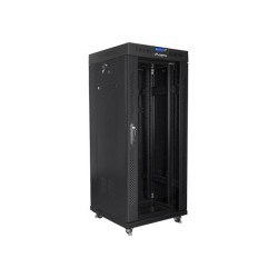 Szafa instalacyjna Rack stojąca 19" 27U 600x600 czarna drzwi… | PartsPC.pl