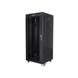 Szafa instalacyjna Rack stojąca 19" 27U 600x600 czarna drzwi… | PartsPC.pl