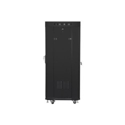 Szafa instalacyjna Rack stojąca 19" 27U 600x600 czarna drzwi… | PartsPC.pl