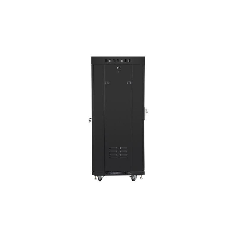 Szafa instalacyjna Rack stojąca 19" 27U 600x600 czarna drzwi… | PartsPC.pl