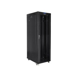Szafa instalacyjna Rack stojąca 19" 42U 800x1000 czarna drzwi szklane LCD