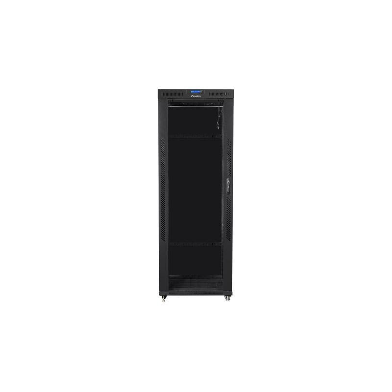 Szafa instalacyjna Rack stojąca 19" 42U 800x800 czarna drzwi… | PartsPC.pl