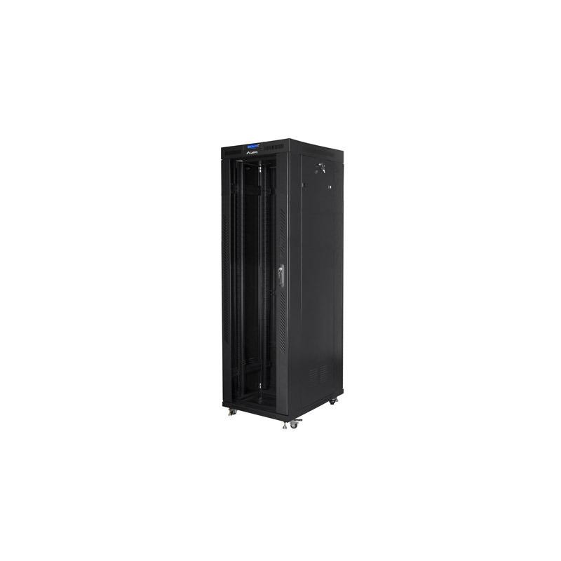 Szafa instalacyjna Rack stojąca 19" 42U 800x800 czarna drzwi… | PartsPC.pl
