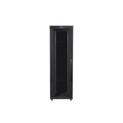 Szafa instalacyjna Rack stojąca 19" 42U 800x1200 czarna drzwi szklane LCD