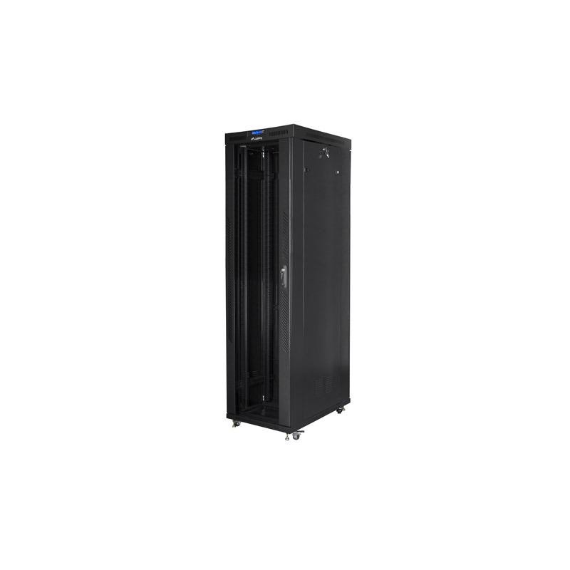 Szafa instalacyjna Rack stojąca 19" 47U 800x1000 czarna drzw… | PartsPC.pl