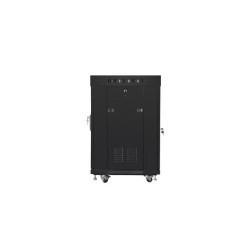 Szafa instalacyjna Rack stojąca 19" 15U 600x600 czarna drzwi… | PartsPC.pl