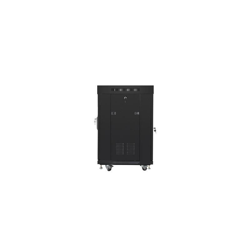 Szafa instalacyjna Rack stojąca 19" 15U 600x600 czarna drzwi… | PartsPC.pl