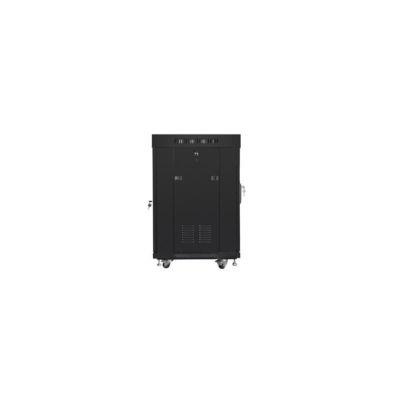 Szafa instalacyjna Rack stojąca 19" 15U 600x600 czarna drzwi… | PartsPC.pl