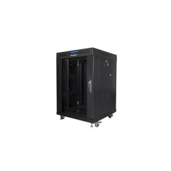 Szafa instalacyjna Rack stojąca 19" 15U 600x600 czarna drzwi… | PartsPC.pl