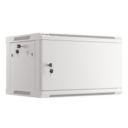 Szafa instalacyjna Rack wisząca 19" 6U 600x450 szara drzwi m… | PartsPC.pl
