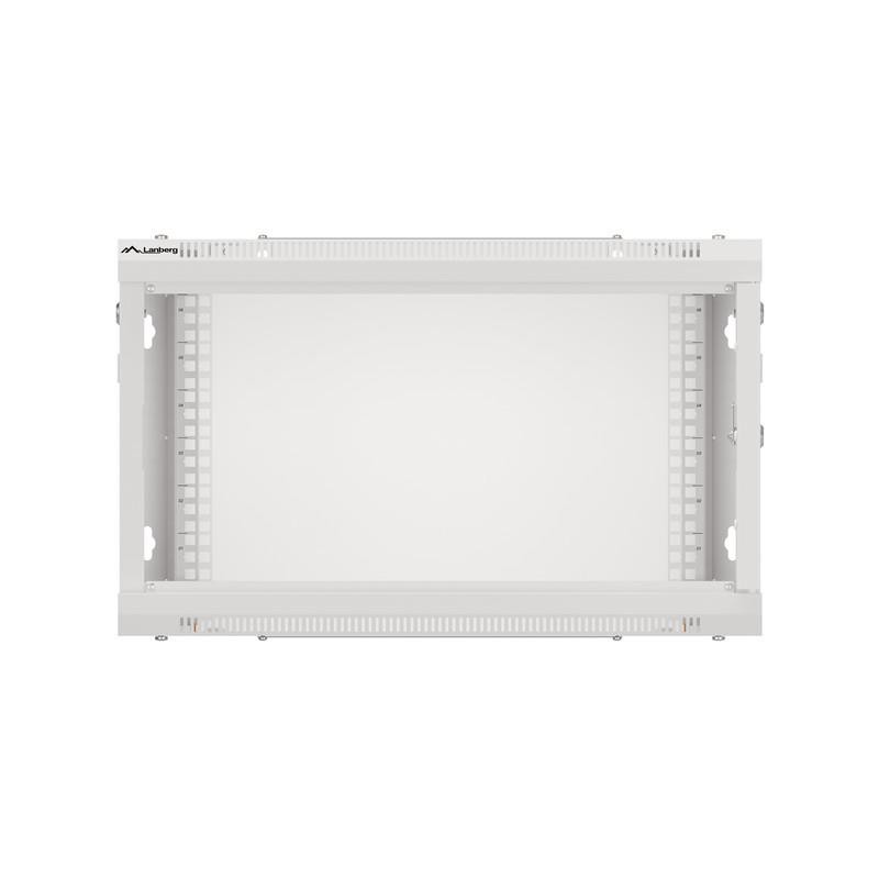 Szafa instalacyjna Rack wisząca 19" 6U 600x450 szara drzwi m… | PartsPC.pl