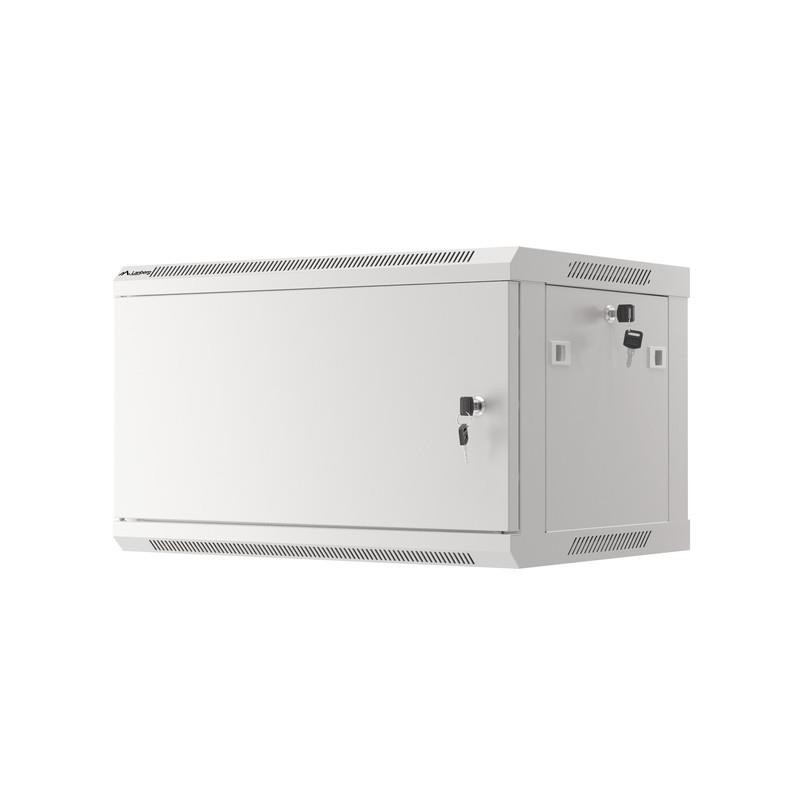 Szafa instalacyjna Rack wisząca 19" 6U 600x450 szara drzwi m… | PartsPC.pl