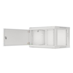 Szafa instalacyjna Rack wisząca 19" 6U 600x450 szara drzwi m… | PartsPC.pl