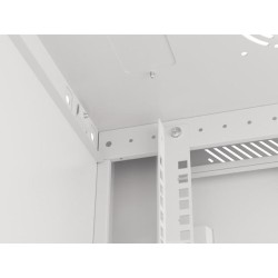 Szafa instalacyjna Rack wisząca 19" 6U 600x450 szara drzwi m… | PartsPC.pl
