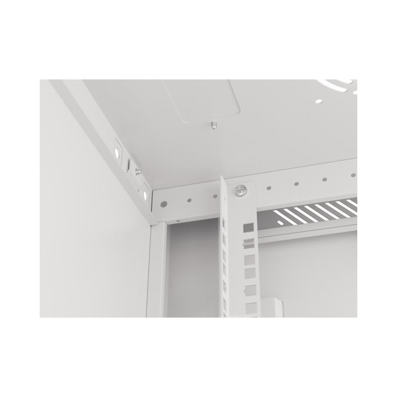 Szafa instalacyjna Rack wisząca 19" 6U 600x450 szara drzwi m… | PartsPC.pl