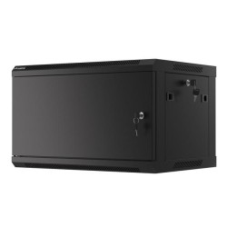 Szafa instalacyjna Rack wisząca 19" 6U 600x450 czarna drzwi … | PartsPC.pl
