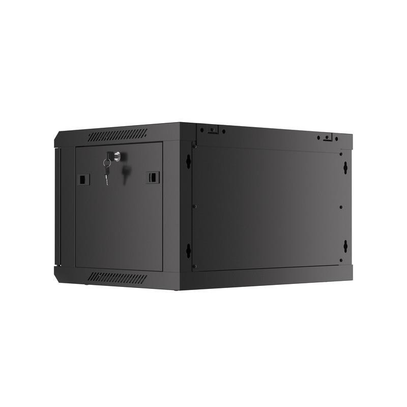 Szafa instalacyjna Rack wisząca 19" 6U 600x450 czarna drzwi … | PartsPC.pl