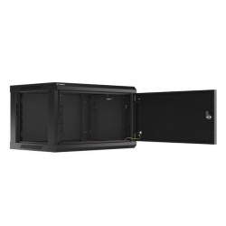 Szafa instalacyjna Rack wisząca 19" 6U 600x450 czarna drzwi … | PartsPC.pl