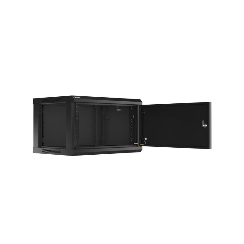 Szafa instalacyjna Rack wisząca 19" 6U 600x450 czarna drzwi … | PartsPC.pl