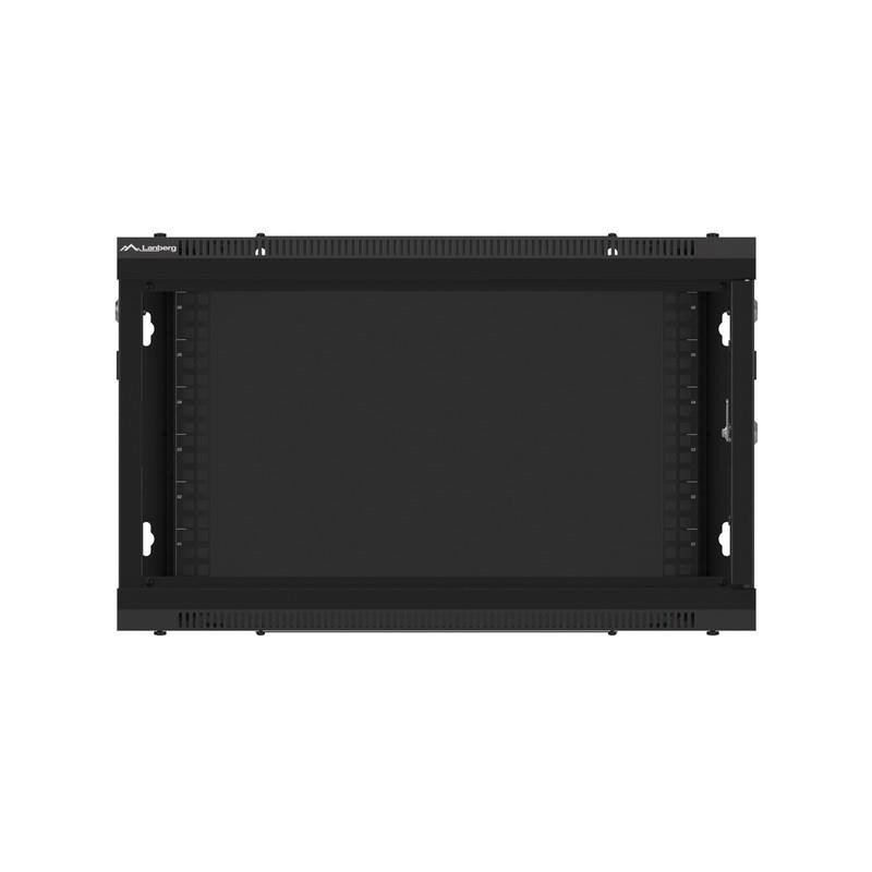 Szafa instalacyjna Rack wisząca 19" 6U 600x450 czarna drzwi … | PartsPC.pl