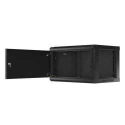 Szafa instalacyjna Rack wisząca 19" 6U 600x450 czarna drzwi … | PartsPC.pl