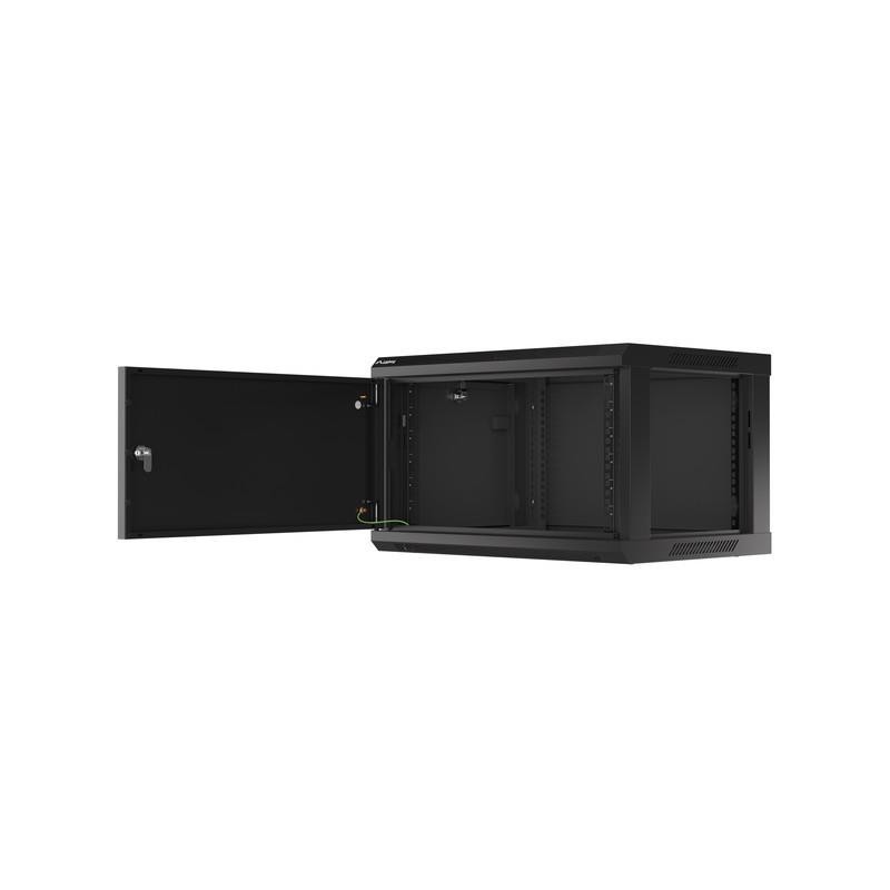 Szafa instalacyjna Rack wisząca 19" 6U 600x450 czarna drzwi … | PartsPC.pl