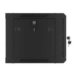 Szafa instalacyjna Rack wisząca 19" 6U 600x450 czarna drzwi … | PartsPC.pl