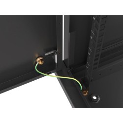 Szafa instalacyjna Rack wisząca 19" 6U 600x600 czarna drzwi metalowe