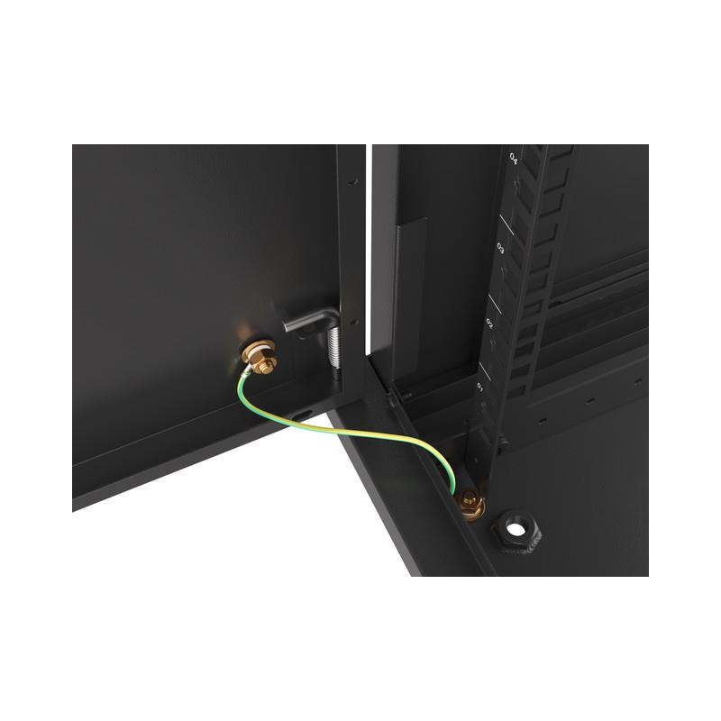 Szafa instalacyjna Rack wisząca 19" 6U 600x600 czarna drzwi metalowe