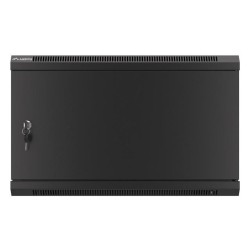 Szafa instalacyjna Rack wisząca 19" 6U 600x600 czarna drzwi metalowe