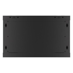 Szafa instalacyjna Rack wisząca 19" 6U 600x600 czarna drzwi metalowe