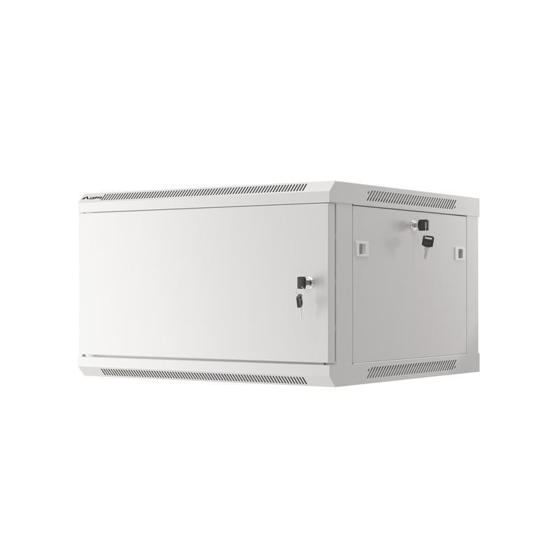 Szafa instalacyjna Rack wisząca 19" 6U 600x600 szara drzwi m… | PartsPC.pl