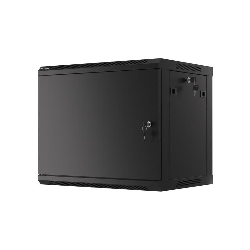 Szafa instalacyjna Rack wisząca 19" 9U 600x450 czarna drzwi … | PartsPC.pl