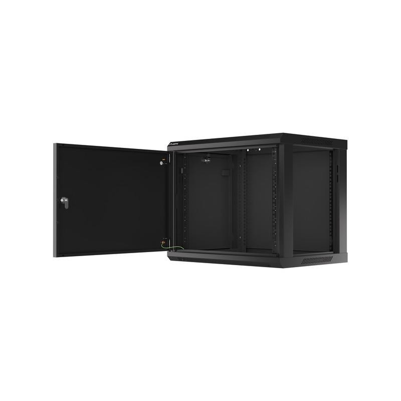 Szafa instalacyjna Rack wisząca 19" 9U 600x450 czarna drzwi … | PartsPC.pl